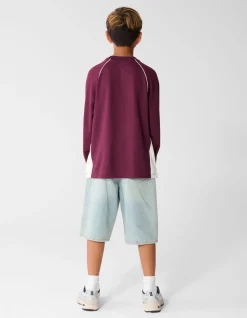 Sporty Longsleeve T-shirt Donkerrood