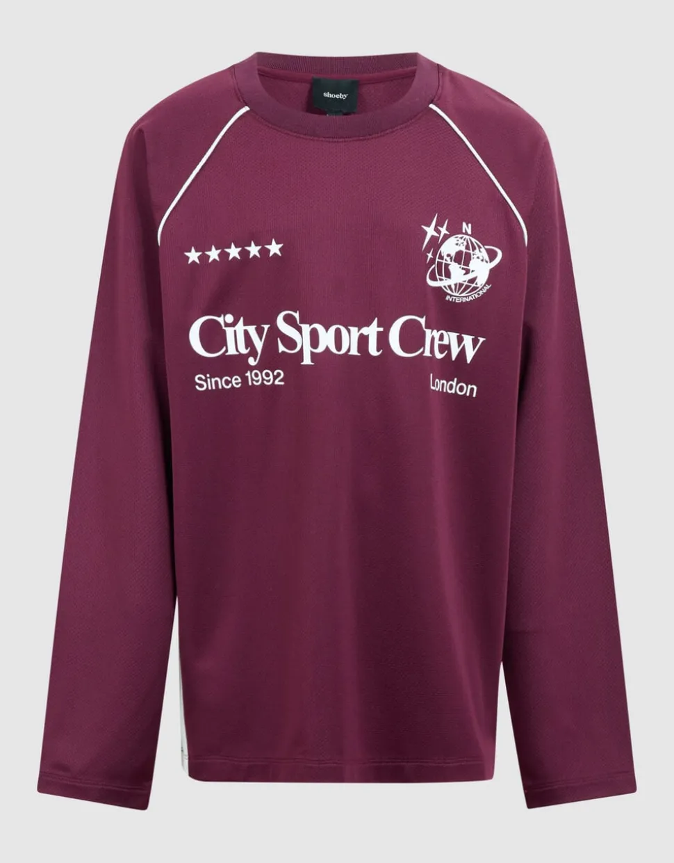 Sporty Longsleeve T-shirt Donkerrood