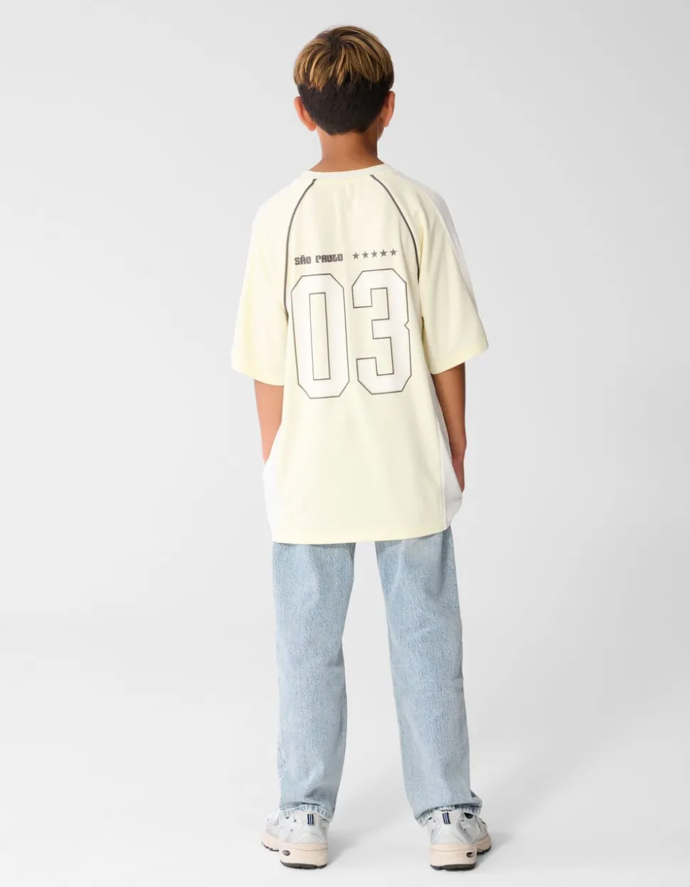 Sporty Oversized T-shirt Lichtgeel
