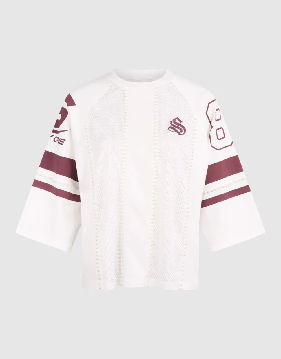 Sporty Pearl T-shirt Gebroken Wit