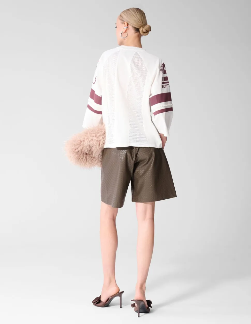 Sporty Pearl T-shirt Gebroken Wit