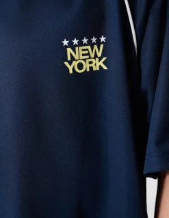 Sporty Tape T-shirt Donkerblauw