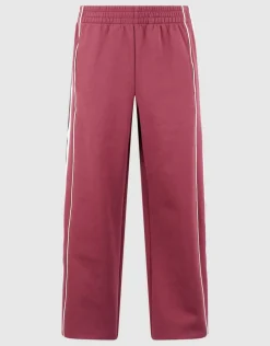 Sporty Tape Wide Leg Fit Broek Donkerrood