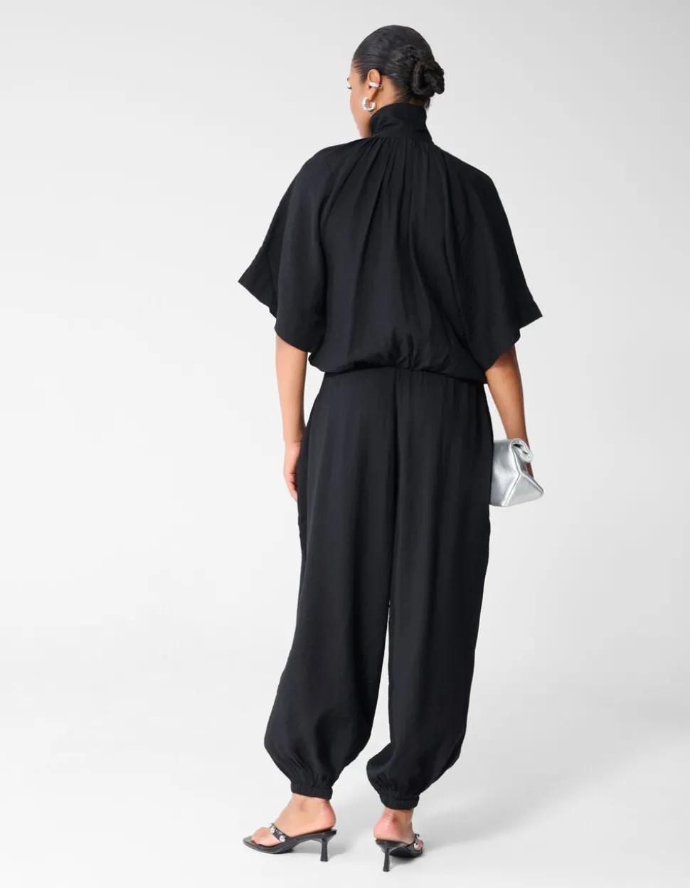 Sporty Tracksuit Blouse Zwart