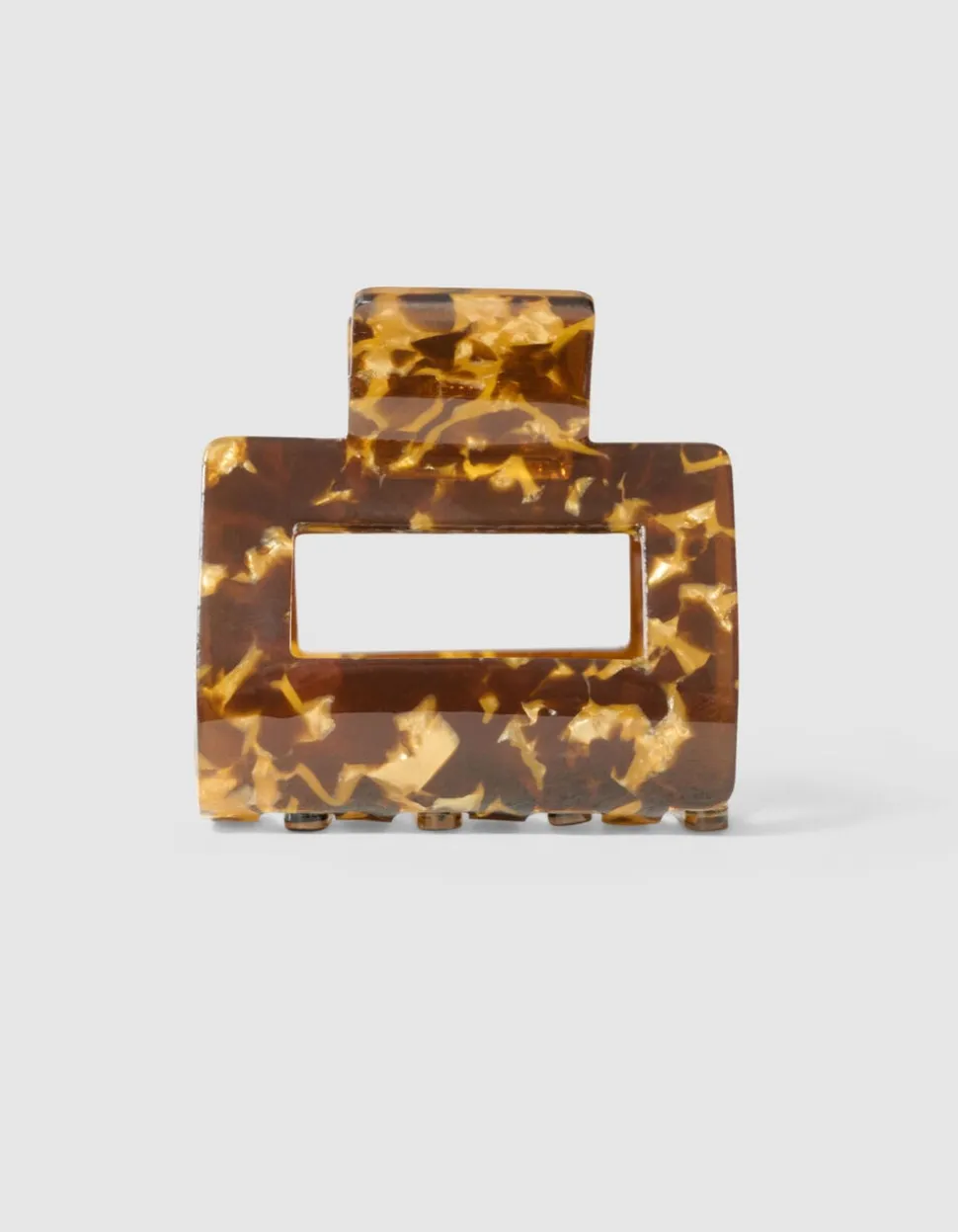 Square Haarclip Bruin