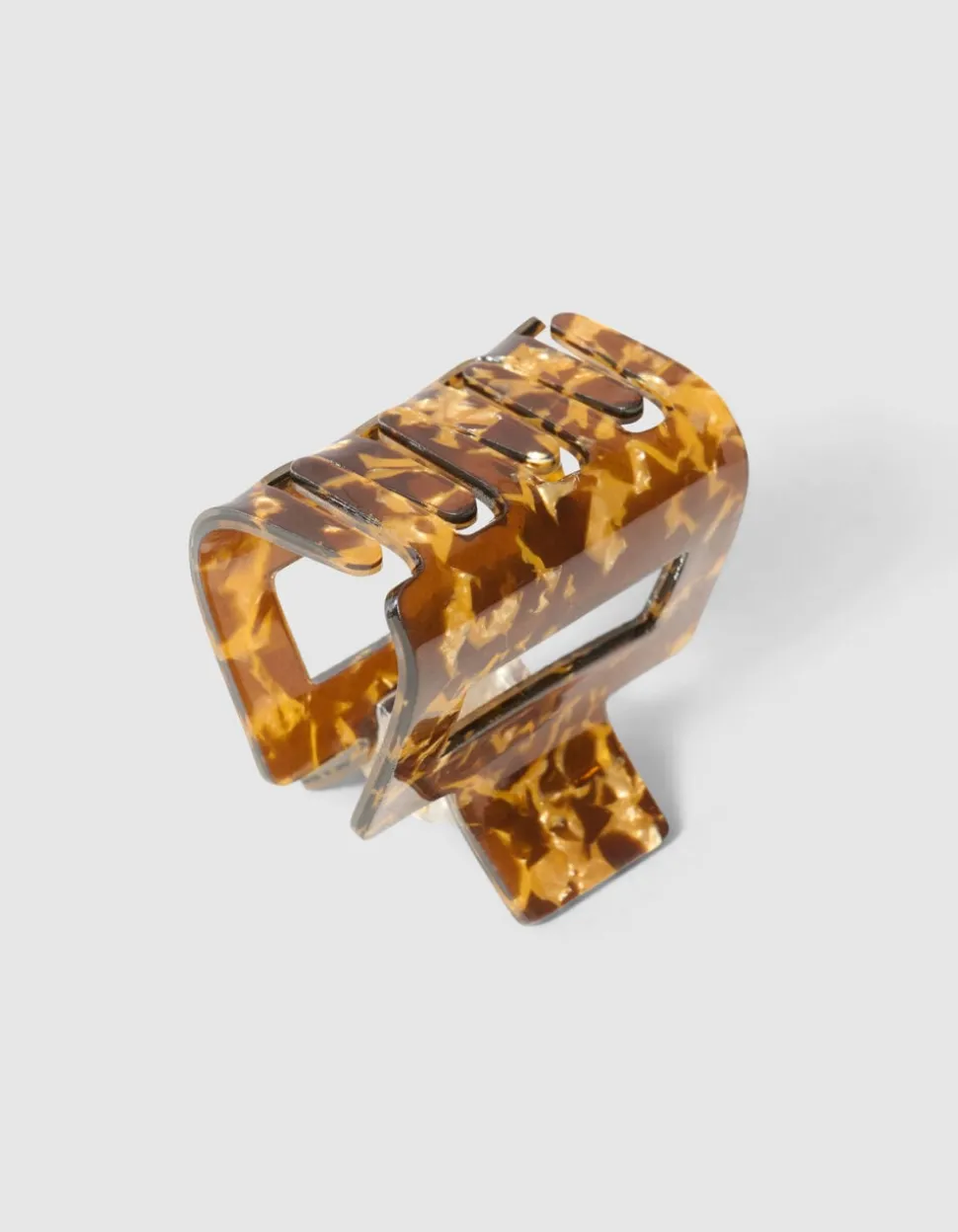 Square Haarclip Bruin