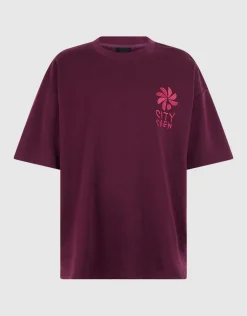 Stay Bold Artwork T-shirt Donkerrood