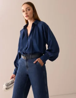 Stitch Blouse Blauw By Mieke
