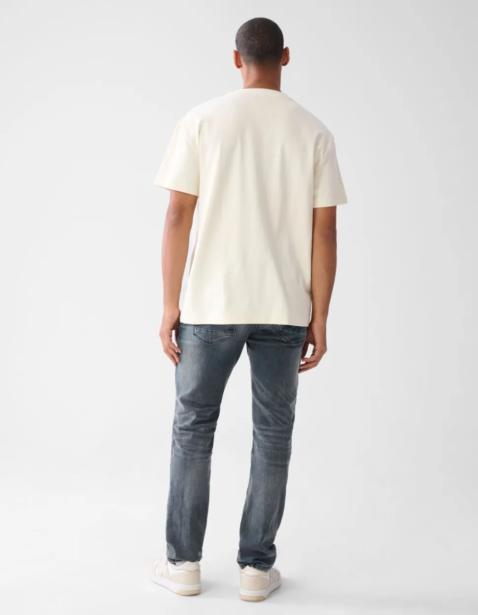 Straight Fit Jeans Blauw/Grijs L32