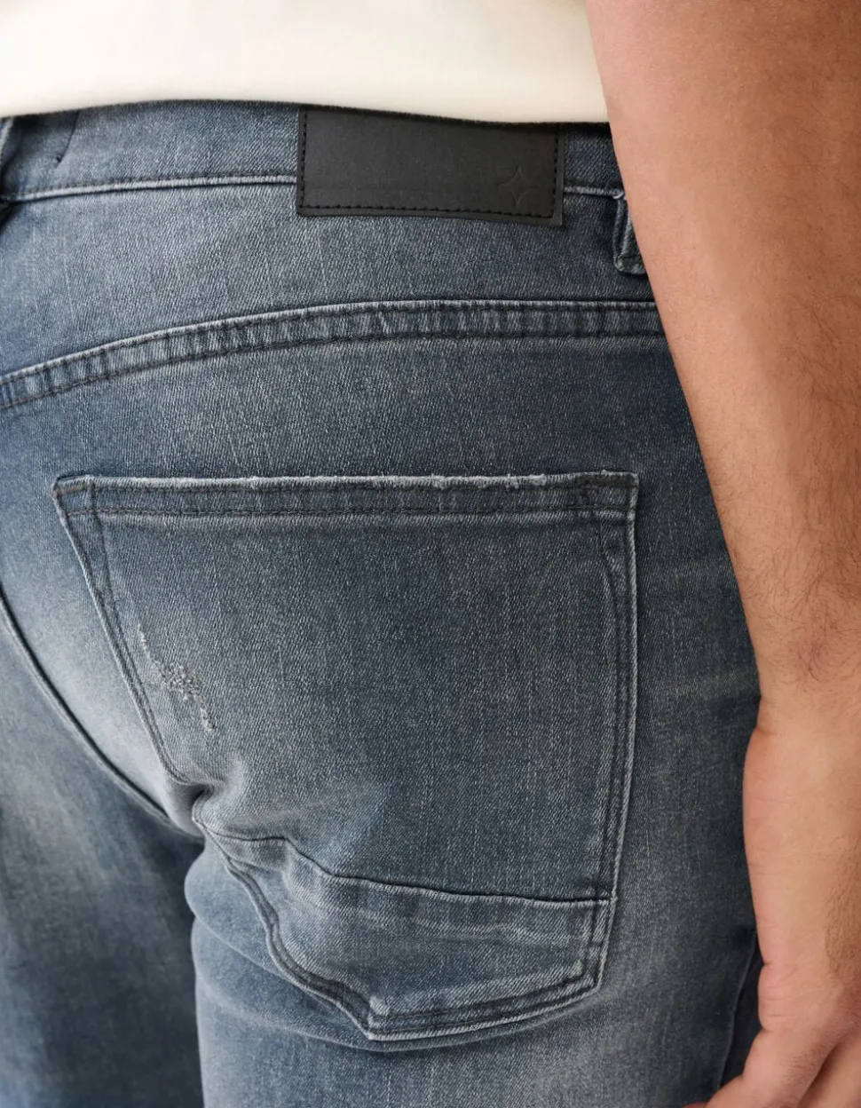Straight Fit Jeans Blauw/Grijs L32