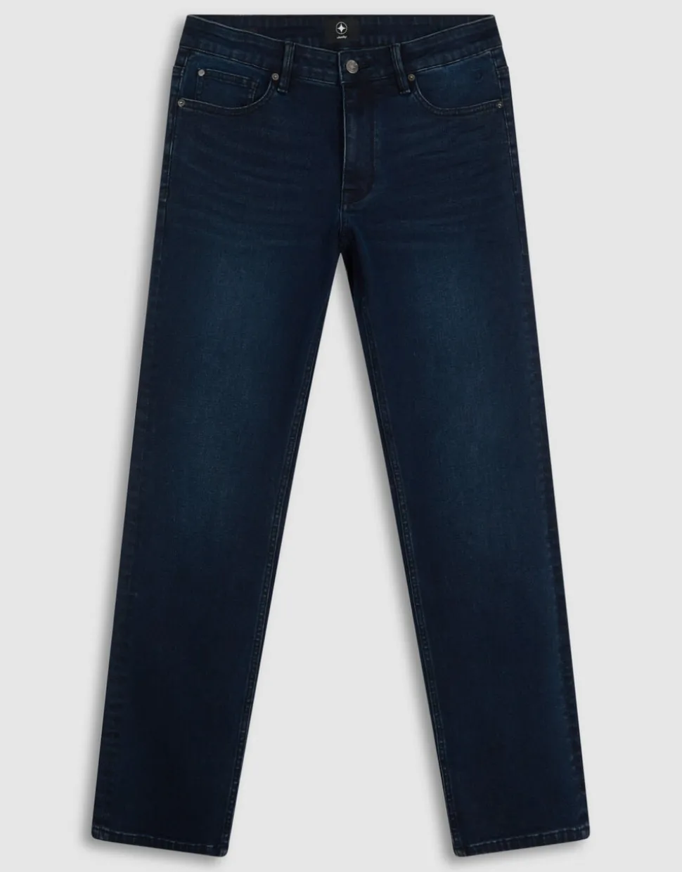 Straight Fit Jeans Blauw/Zwart L32