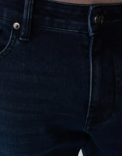 Straight Fit Jeans Blauw/Zwart L32