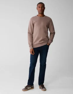 Straight Fit Jeans Blauw/Zwart L34