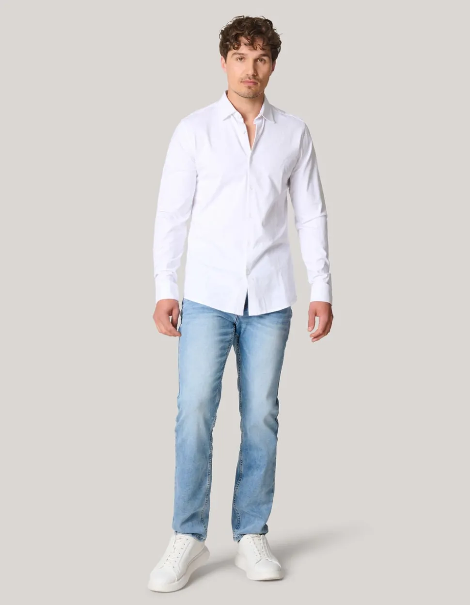 Straight Fit Jeans Bleached L34