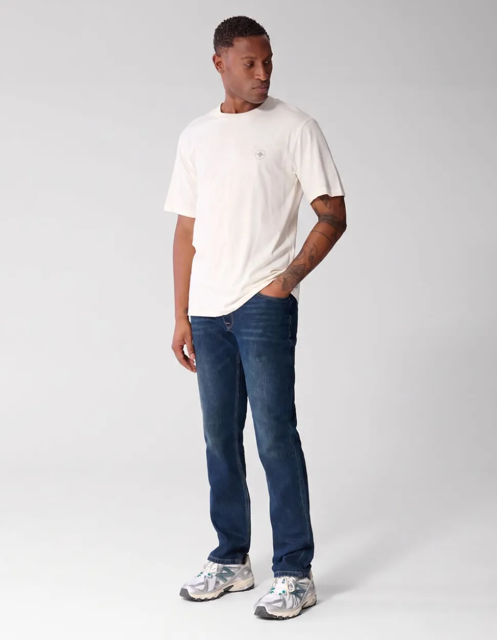 Straight Fit Jeans Donkerblauw L32