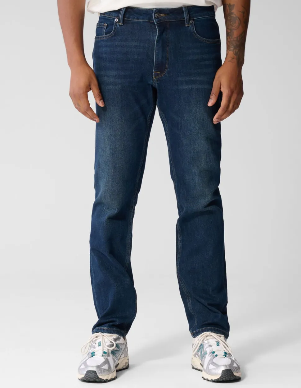 Straight Fit Jeans Donkerblauw L34