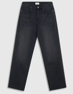 Straight Fit Jeans Donkergrijs
