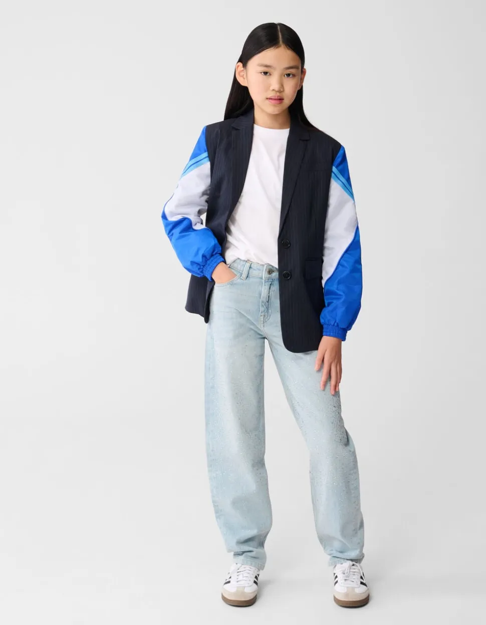 Strass Barrel Fit Jeans Bleached