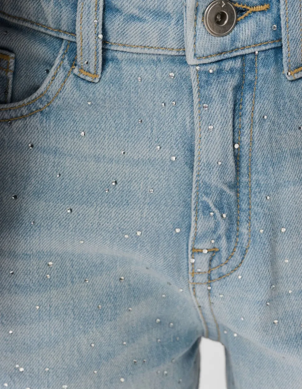 Strass Barrel Fit Jeans Bleached