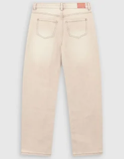 Strass Barrel Fit Jeans Zand