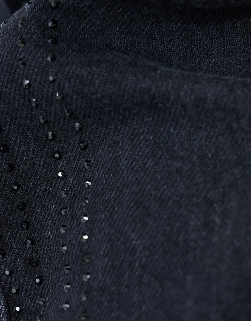 Strass Barrel Fit Jeans Zwart