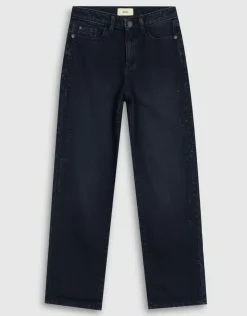 Strass Barrel Fit Jeans Zwart