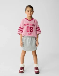 Strass Cargo Mini Rok Lichtgrijs