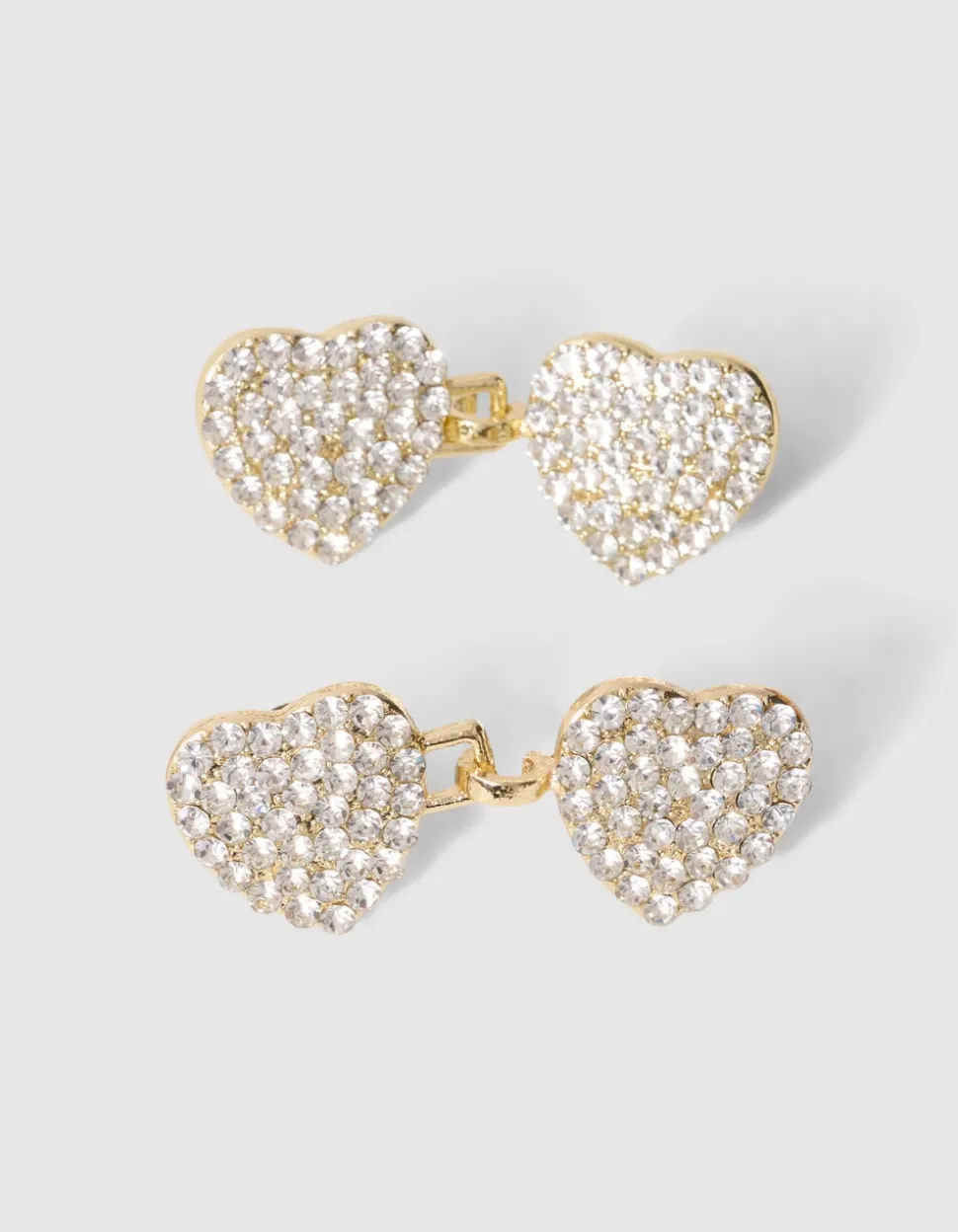 Strass Heart Jeans Pins Goud