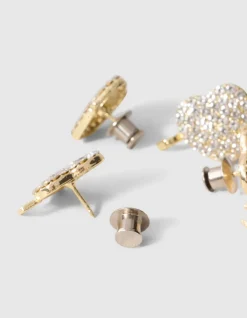 Strass Heart Jeans Pins Goud