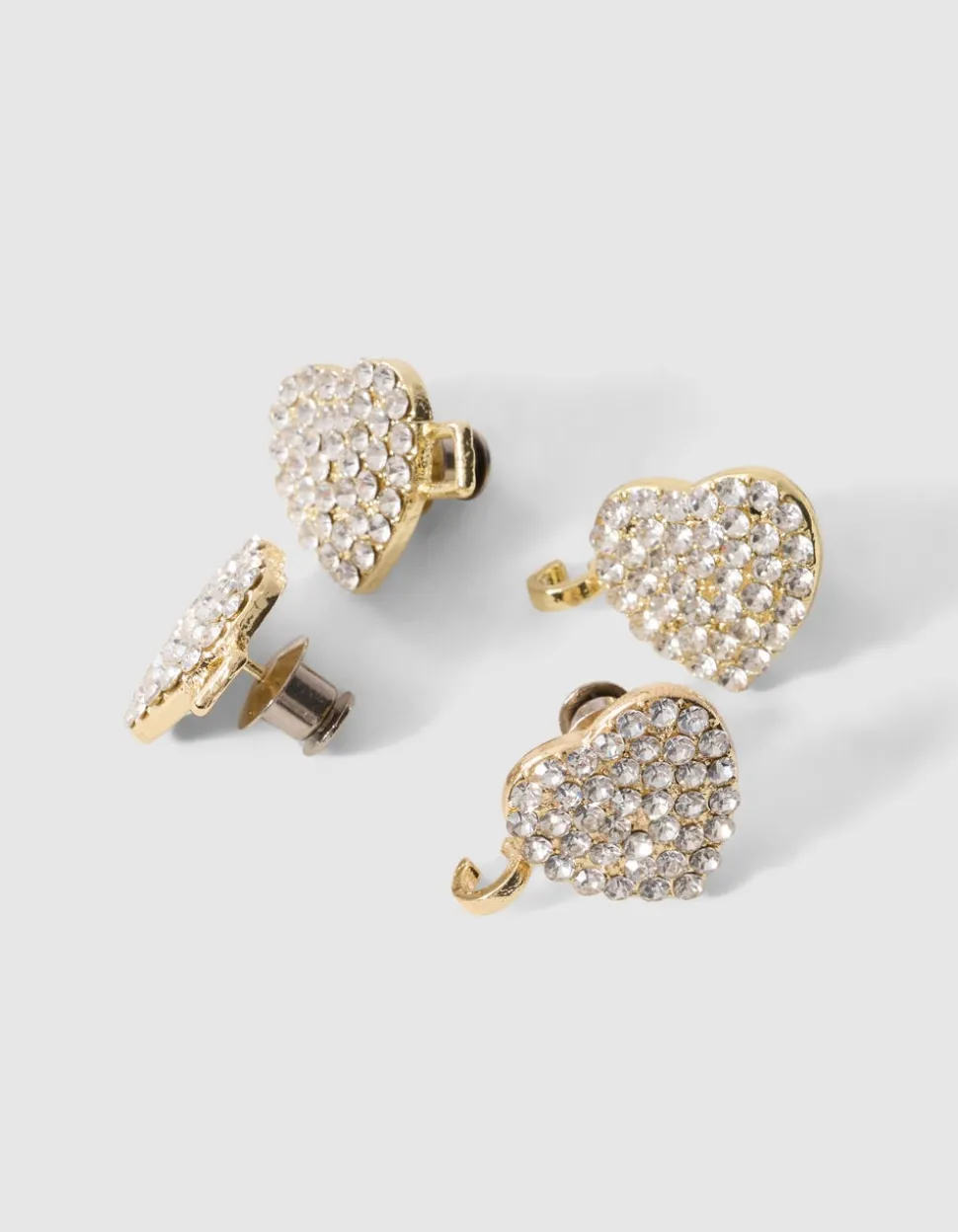 Strass Heart Jeans Pins Goud
