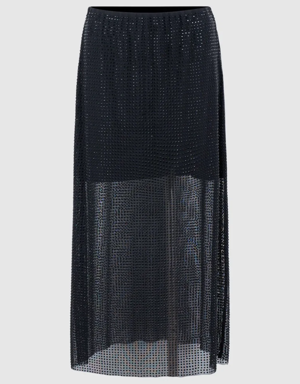 Strass Midi Rok Zwart