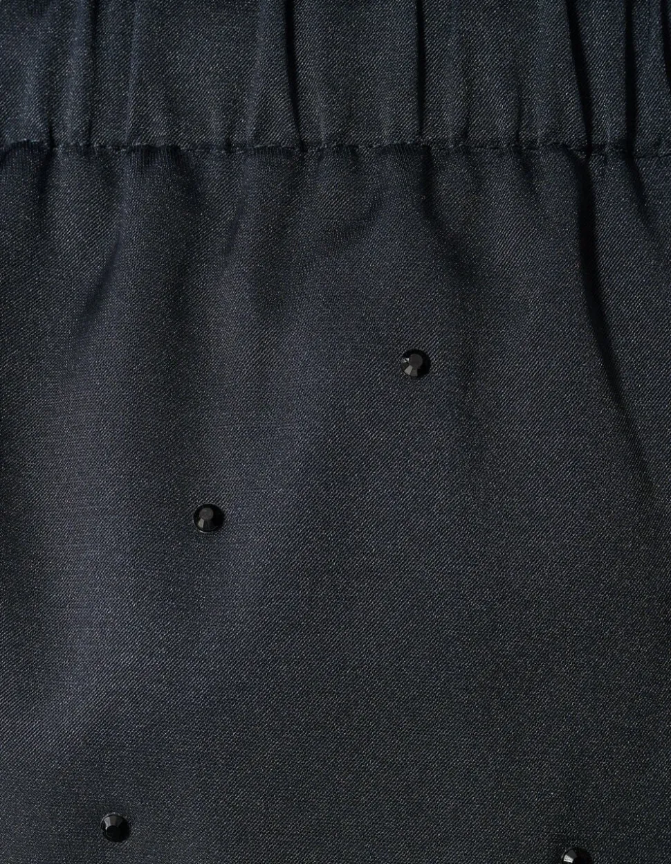 Strass Mini Rok Donkerblauw
