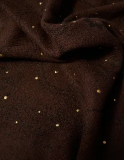 Strass Paisley Sjaal Donkerbruin