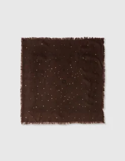 Strass Paisley Sjaal Donkerbruin