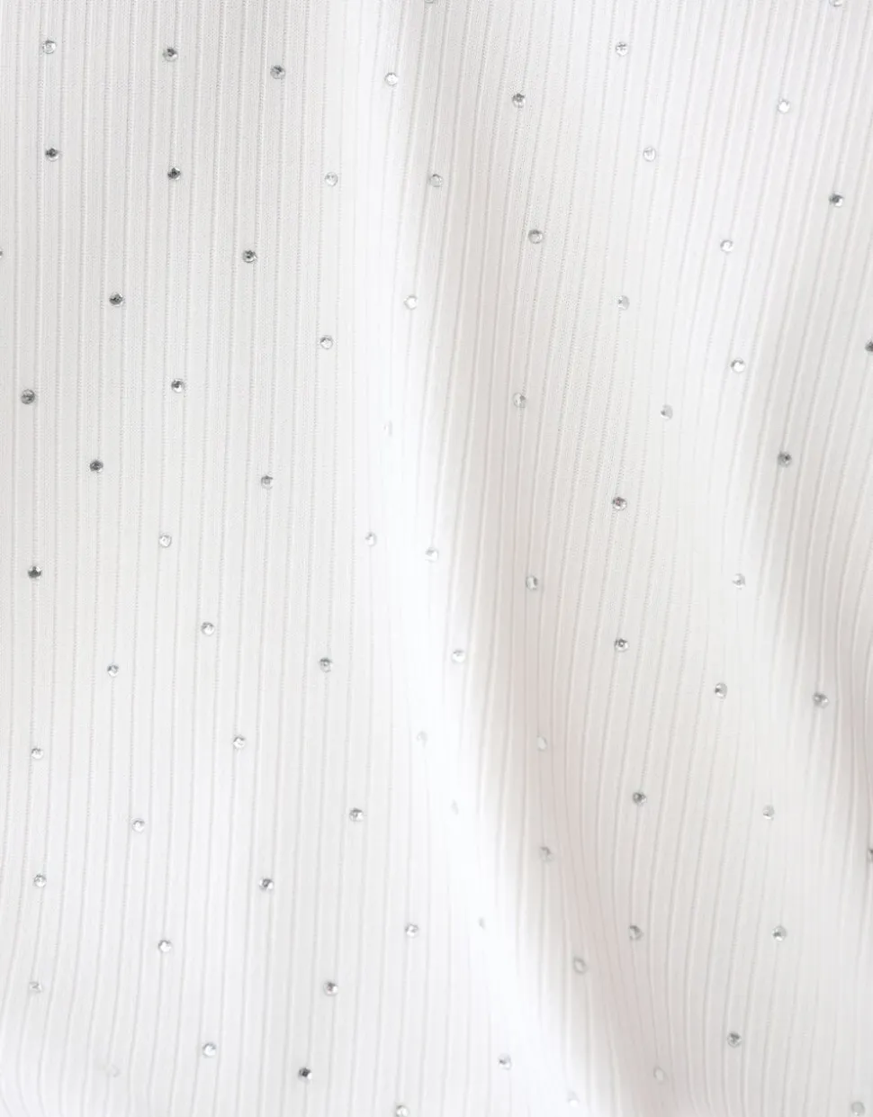 Strass Ruffle Top Gebroken Wit