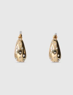 Strass Small Hoop Oorbellen Goud