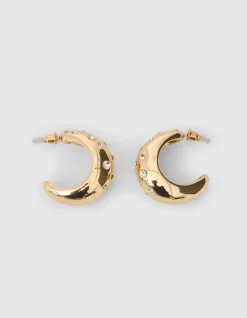 Strass Small Hoop Oorbellen Goud