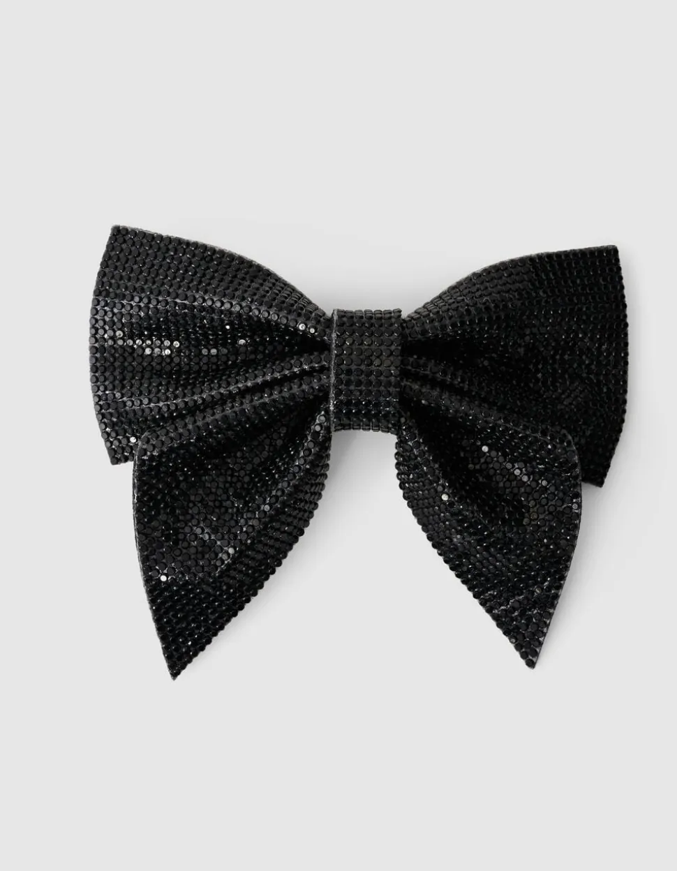 Strass Strik Haarclip Zwart