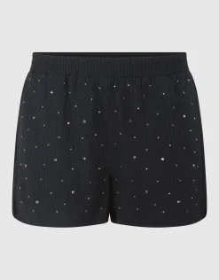 Strass Stripe Short Zwart