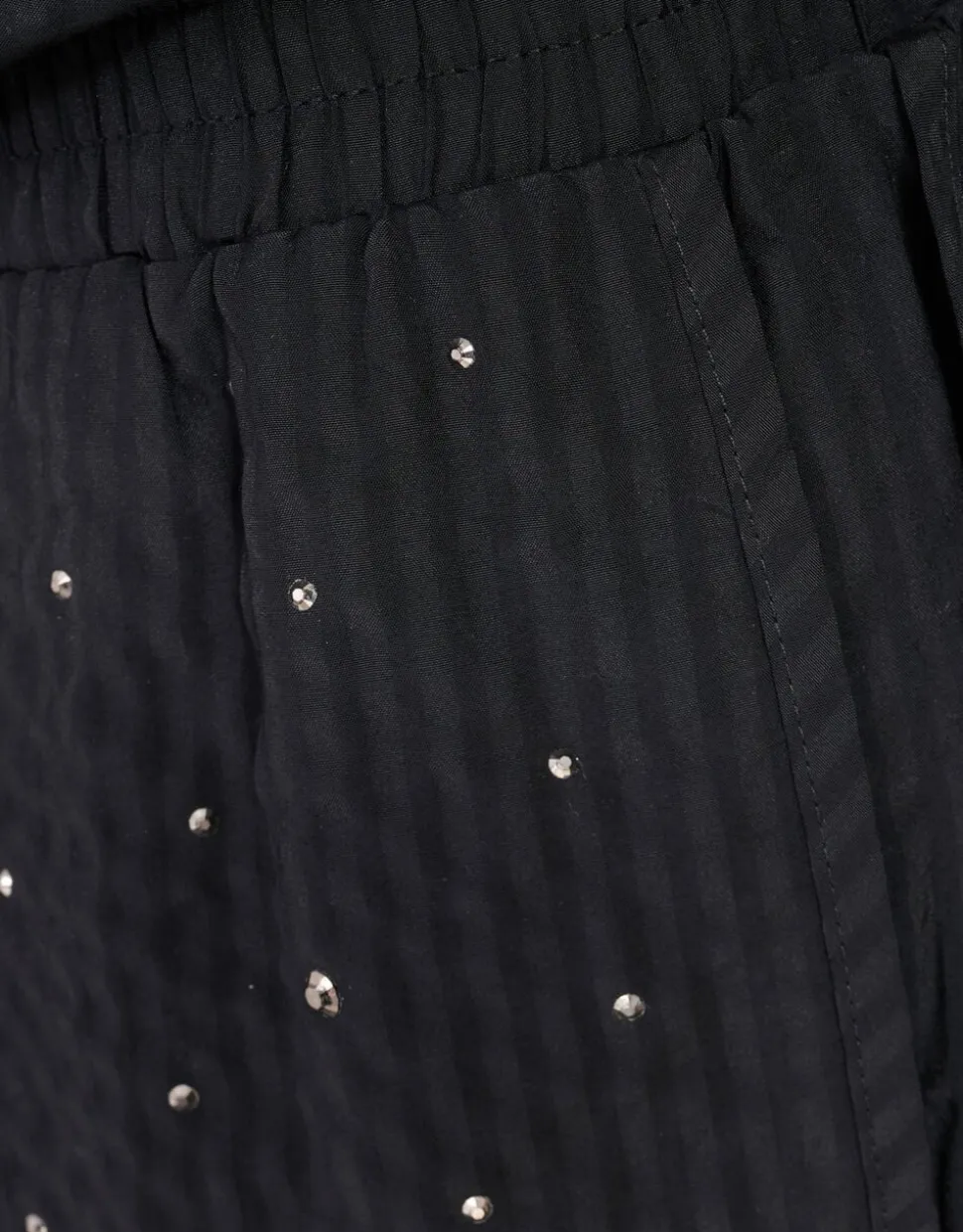 Strass Stripe Short Zwart