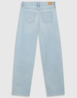 Strass Wide Leg Fit Jeans Bleached