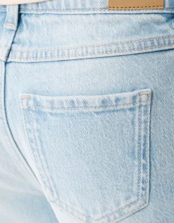 Strass Wide Leg Fit Jeans Bleached