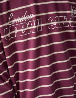 Striped Longsleeve T-shirt Donkerrood
