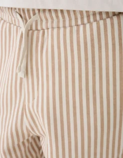Striped Short Beige