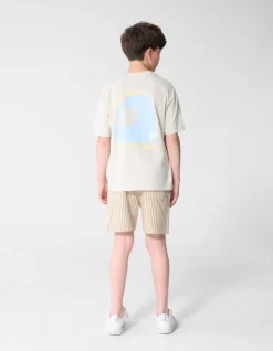 Striped Short Beige