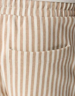 Striped Short Beige