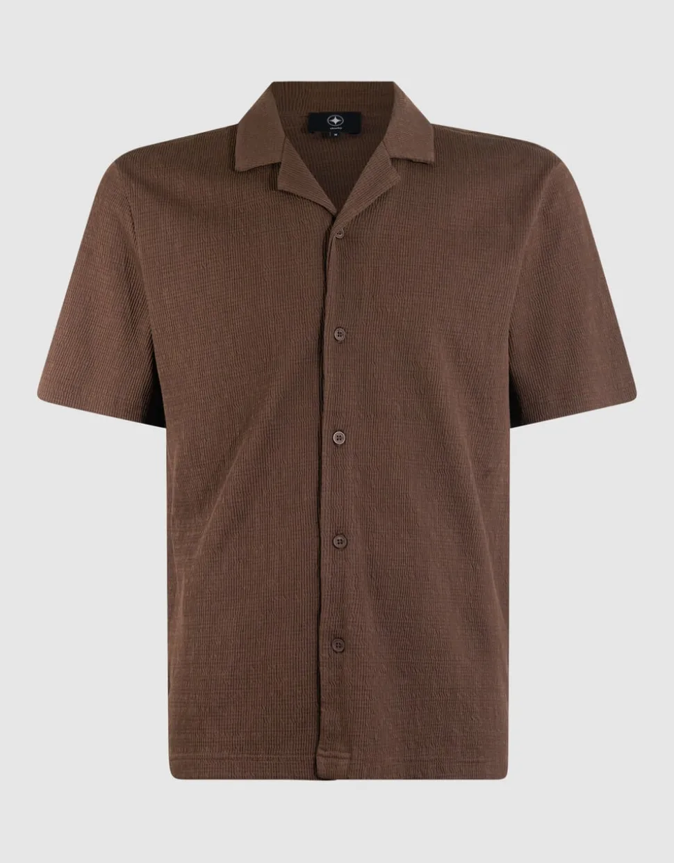 Structuur Overshirt Donkerbruin