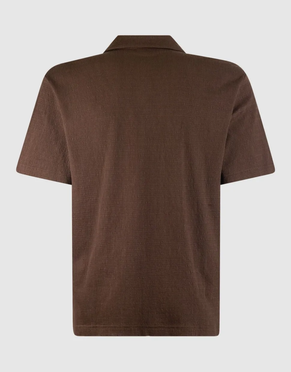 Structuur Overshirt Donkerbruin