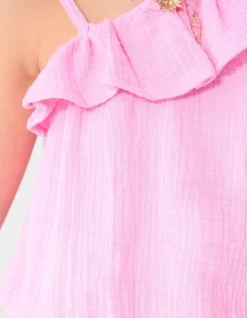 Structuur Playsuit Roze