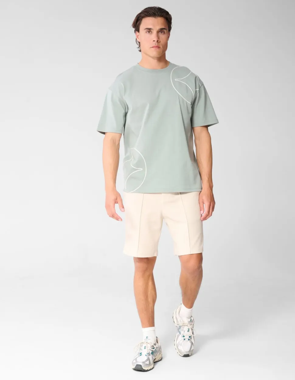 Structuur Regular Fit Short Zand